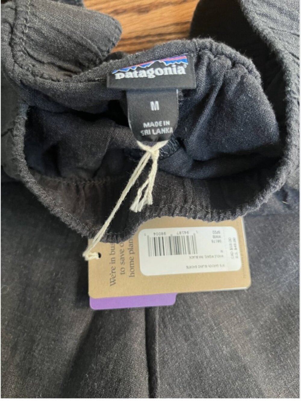 New! Patagonia Women’s Garden Island Shorts Medium Whole Weave: Ink Black NWT - Picture 4 of 11